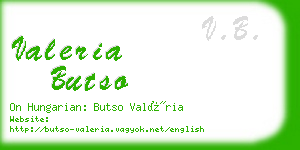 valeria butso business card